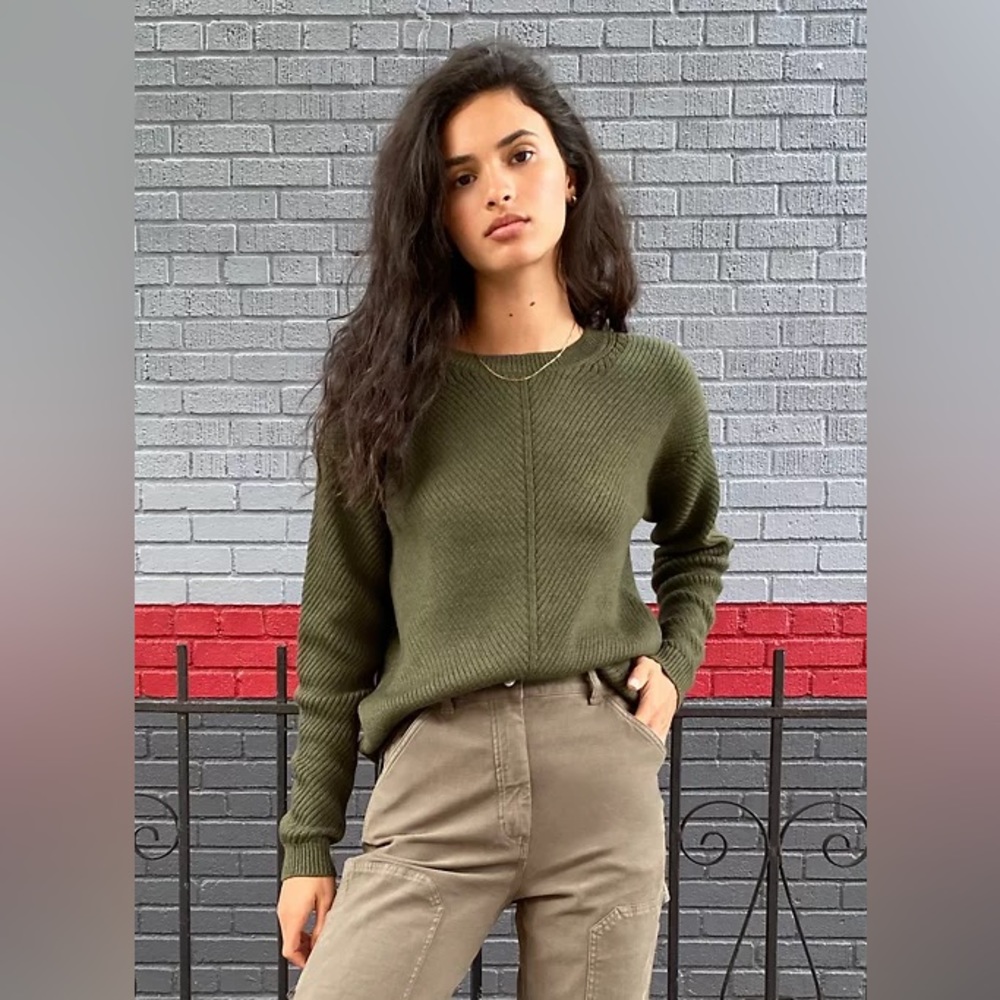 WILFRED FREE Aritzia wool knit *dark grey crewneck sweater XXS